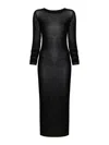 Rick Owens Ribbed-knit Midi Dress In Black