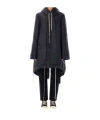 Rick Owens Drkshdw Parka With Fishtail Hem And Hood In Black