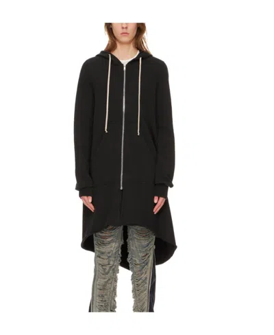 Rick Owens Drkshdw Fishtail Hooded Parka In Black