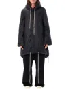 Rick Owens Drkshdw Drkshdw By Rick Owens Mid-length Black Recycled Polyamide Parka