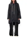 Rick Owens Drkshdw Drkshdw By Rick Owens Mid-length Black Recycled Polyamide Parka In Black