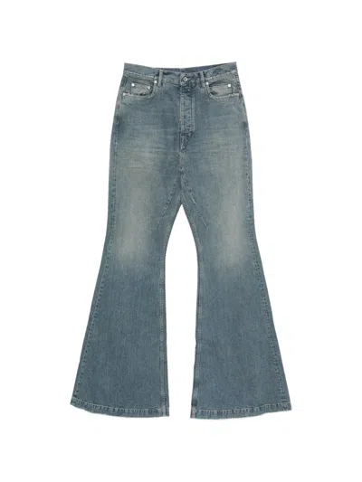 Rick Owens Drkshdw Five-pockets Flared Jeans In Blue