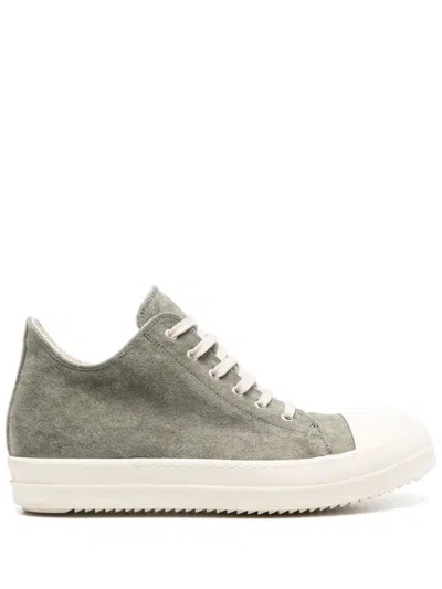 Rick Owens Drkshdw Flannel Sneakers In Green