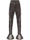 Rick Owens Drkshdw Belt Loop Track Pants In Brown