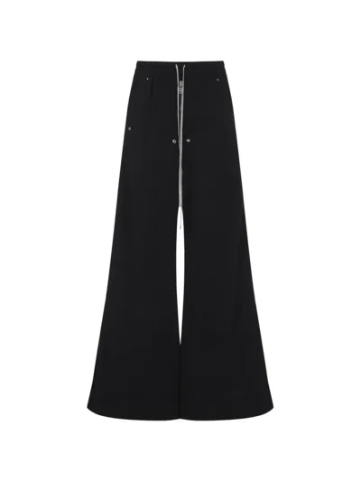 Rick Owens Drkshdw Flared Track Pants In Black
