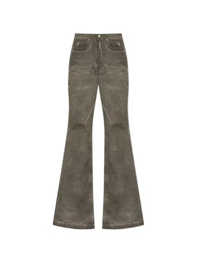 Rick Owens Drkshdw Flared-leg Jeans In Brown