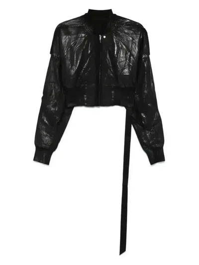 Rick Owens Drkshdw Flight Bomber Jacket In Black