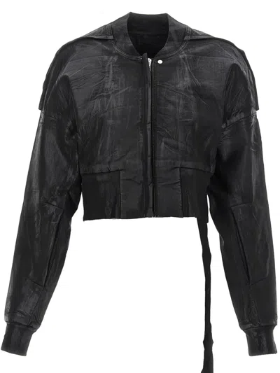 Rick Owens Drkshdw 'flight' Bomber Jacket In Schwarz