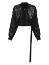 Rick Owens Drkshdw Flight Bomber Jacket In Schwarz
