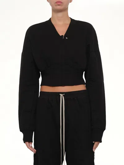 Rick Owens Drkshdw Flight Jacket Cropped In Black