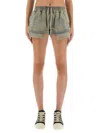 Rick Owens Drkshdw Drkshdw Fw25 Concordians Fog Denim Boxer Shorts In Blue