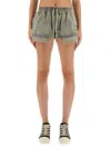 Rick Owens Drkshdw Fw25 Concordians Fog Denim Boxer Shorts In Gray