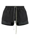 Rick Owens Drkshdw Layered Design Shorts Side Slits In Black