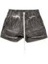 Rick Owens Drkshdw "fog" Denim Shorts In Grey