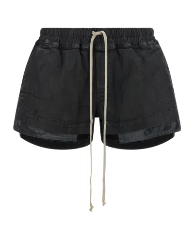 Rick Owens Drkshdw Relaxed Boxer Shorts Featuring Practical Pockets In Blue