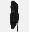 Rick Owens Drkshdw Midikleid Fog Aus Baumwolle In Schwarz