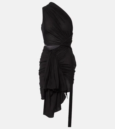 Rick Owens Drkshdw Midikleid Fog Aus Baumwolle In Schwarz
