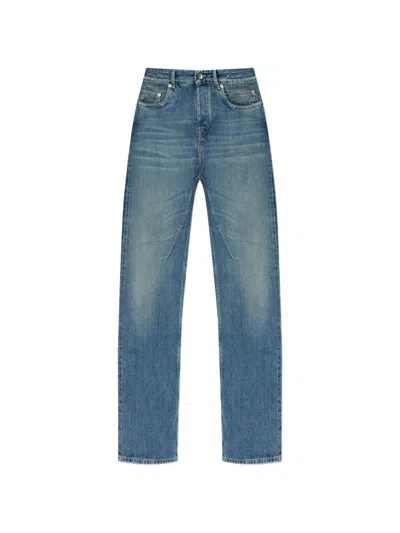 Rick Owens Drkshdw Fog Cut Belt-loop Jeans In Blue
