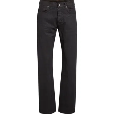 Rick Owens Drkshdw Fog Cut Coated Jeans In Black