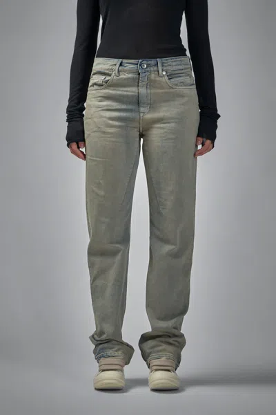 Rick Owens Drkshdw Fog Cut Denim Pants In Gray
