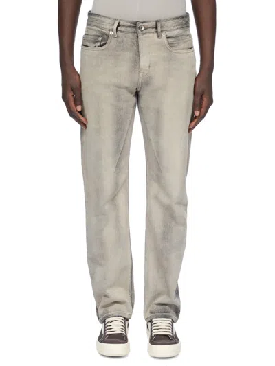 Rick Owens Drkshdw Denim Low-rise Regular-fit Jeans In Neutral