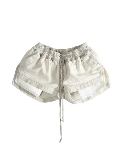 Rick Owens Drkshdw Layered Denim Shorts Fog Boxers Design In Multi