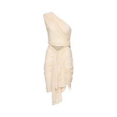 Pre-owned Rick Owens Drkshdw Fog Dress 'natural' | Tan | Women's Size Xs