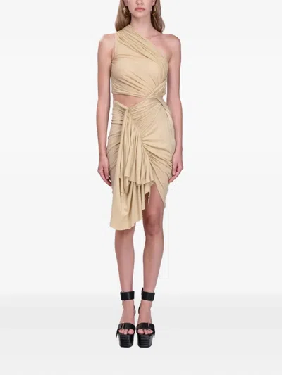Rick Owens Drkshdw Fog Dress In Neutral