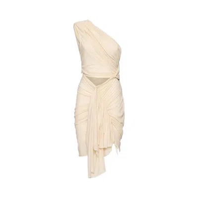 Pre-owned Rick Owens Drkshdw Fog Dress 'parchment' | Tan | Women's Size S