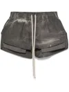 Rick Owens Drkshdw "fog" Denim Shorts In Grey