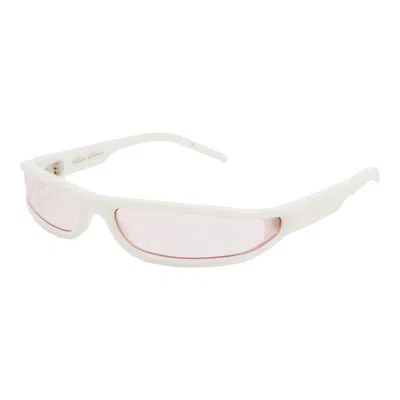 Rick Owens Drkshdw Fog Sunglasses In White Temple