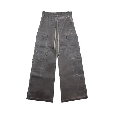 Pre-owned Rick Owens Drkshdw Foil Denim Double Cargo Jumbo Belas Pants 'dark Dust' | Brown | Men's Size L