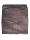 Rick Owens Drkshdw Frayed-hem Mini Skirt In Black
