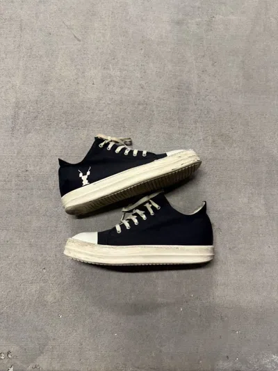 Pre-owned Rick Owens Drkshdw Fw17–ss19 Ramones Shoes In Black