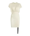 Rick Owens Drkshdw Gathered-detail Mini Dress In White