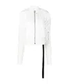 Rick Owens Drkshdw Gauntlet Faun Bomber Jacket In White