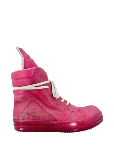 Rick Owens Drkshdw Geobasket "hot Pink" Sneakers
