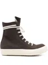 Rick Owens Drkshdw Low Top Sneakers With High-top Shape And Eyelets In Brown