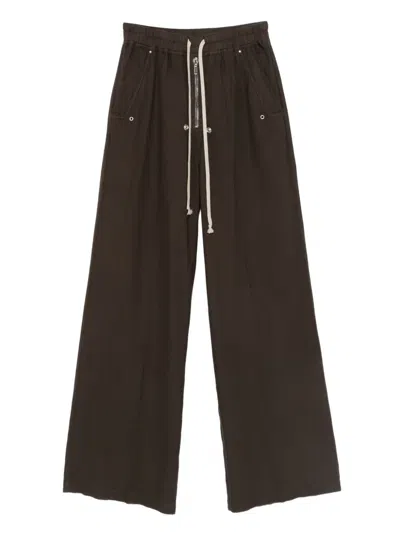 Rick Owens Drkshdw Geth Bela Drawstring-waist Trousers In Brown