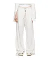 Rick Owens Drkshdw Geth Bela Rope Sweatpants In White