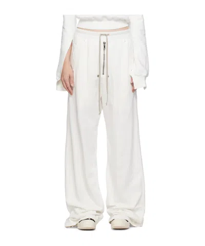 Rick Owens Drkshdw Geth Bela Rope Sweatpants In White