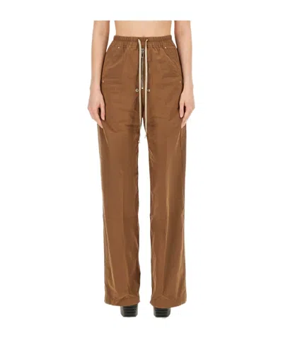 RICK OWENS DRKSHDW RICK OWENS DRKSHDW GABARDINE STRAIGHT-LEG DRAWSTRING TROUSERS