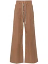 Rick Owens Drkshdw Geth Bela Wide-leg Trousers In Brown