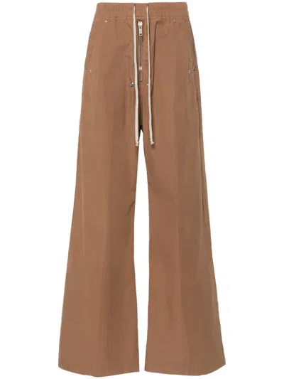 Rick Owens Drkshdw Geth Bela Wide-leg Trousers In Brown