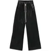 Rick Owens Drkshdw Wide Leg Trousers Featuring Pockets In Black