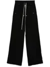 Rick Owens Drkshdw Wide Leg Trousers Featuring Pockets In Black