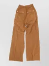 Rick Owens Drkshdw Geth Belas Wide Leg Trousers With Button Accents