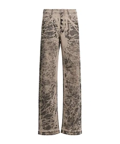 Rick Owens Drkshdw Geth Denim Mid Rise Baggy Jeans In Multi