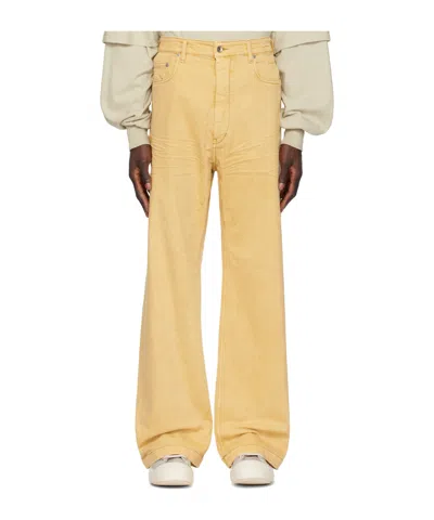Rick Owens Drkshdw Geth Jeans In Yellow