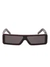 Rick Owens Drkshdw Geth Rectangle-frame Sunglasses In Black